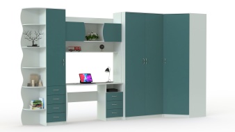 Шкаф угловой Бокс 01 BMS для девочек