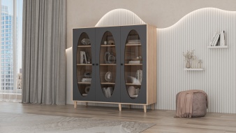 Шкаф книжный Брукс 3 BMS - новинка