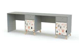 Письменный стол для двоих Эльза 2 BMS первокласснику