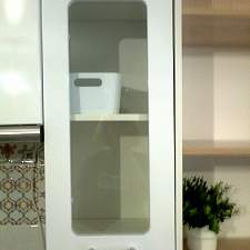 Шкаф верхний 1 дверь со стеклом Палермо BMS