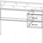 Чертеж Письменный стол СПМ-07.1Б BMS