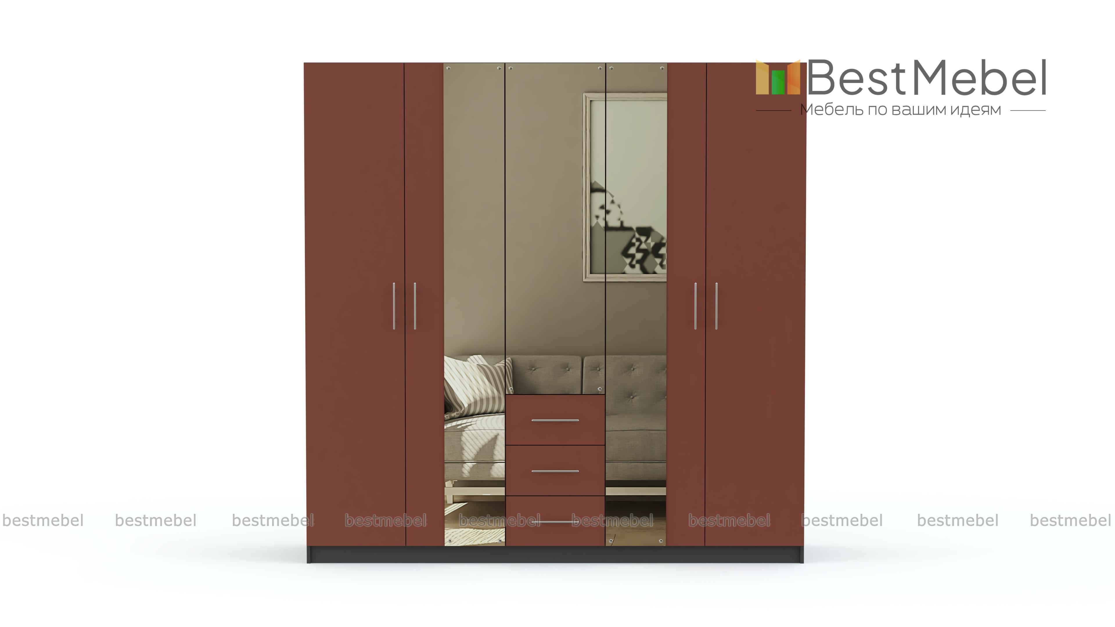 Шкаф распашной Дебора 4 BMS - Фото