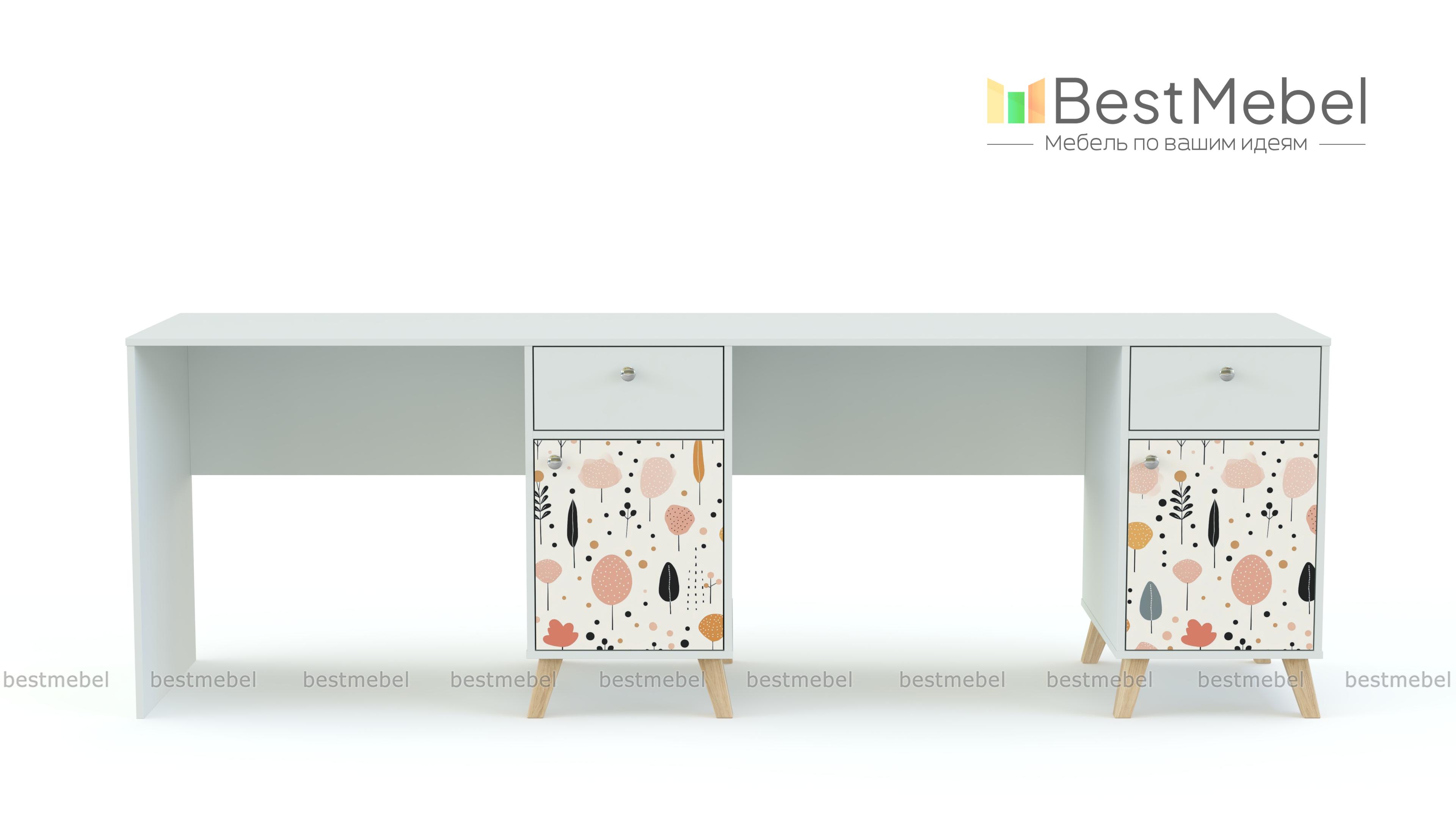 Письменный стол для двоих Эльза 2 BMS - Фото