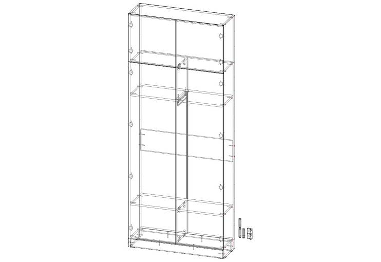 Шкаф распашной Ангард 35 (900*2200*300)