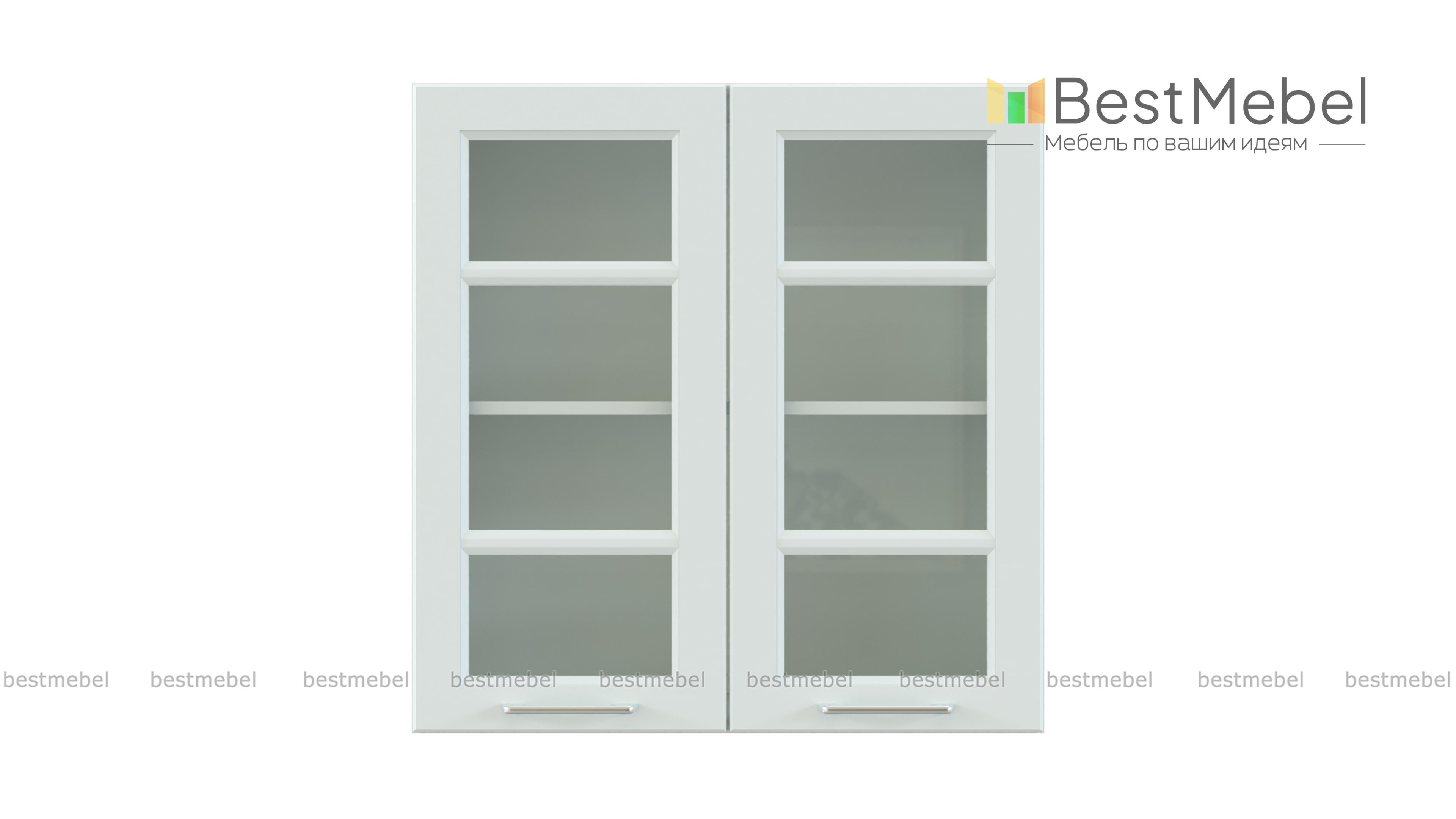 Шкаф верхний с 2-мя остекленными дверцами Европа BMS - Фото