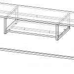 Чертеж Тумба под ТВ Юджин 15 BMS
