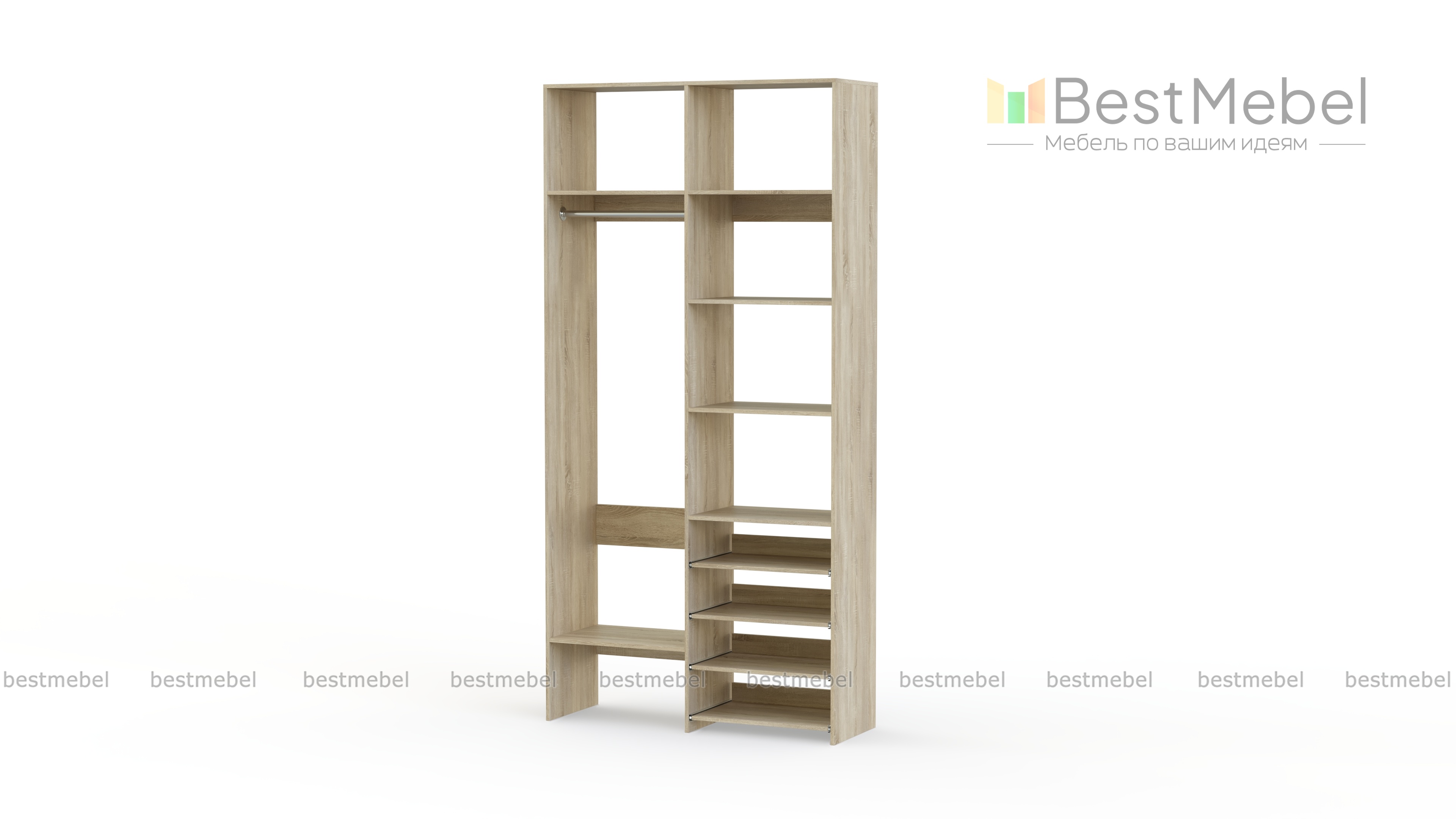 Стеллаж для одежды Мирта 79 BMS