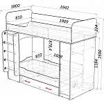 Чертеж Детская двухъярусная кровать ДМ 72 BMS