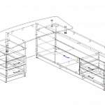 Чертеж Письменный стол Идеалист BMS