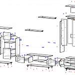Чертеж Стенка для гостиной Ромира 13 BMS