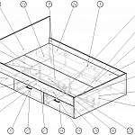 Чертеж Кровать Прага КР-902 BMS
