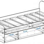 Чертеж Кровать Мика с ящиками BMS