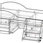 Чертеж Детская кровать Маугли-121 BMS