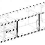 Чертеж Тумба под ТВ подвесная Лори №16 BMS