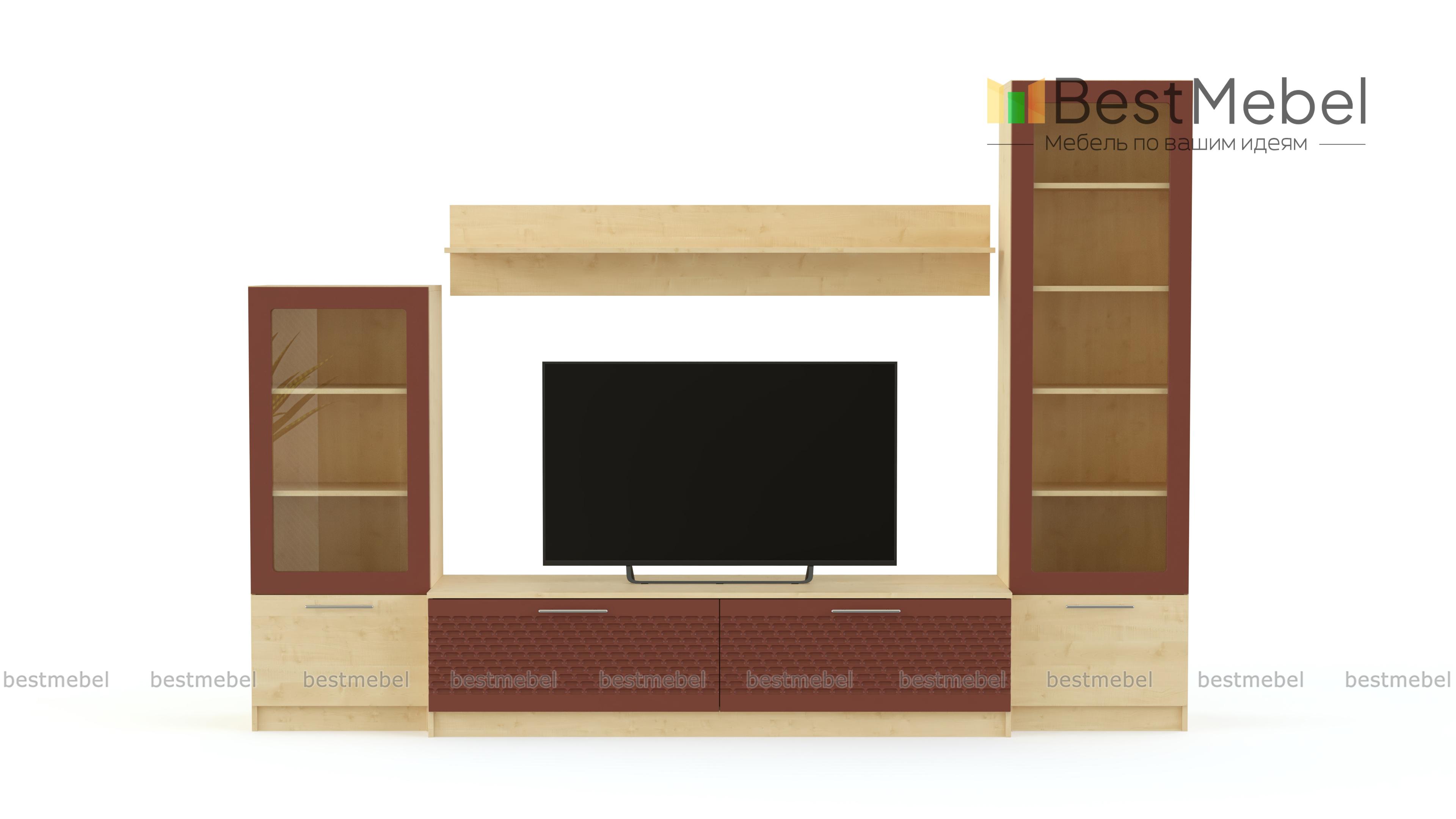 Стенка в гостиную Блеск 30.1-3D BMS - Фото