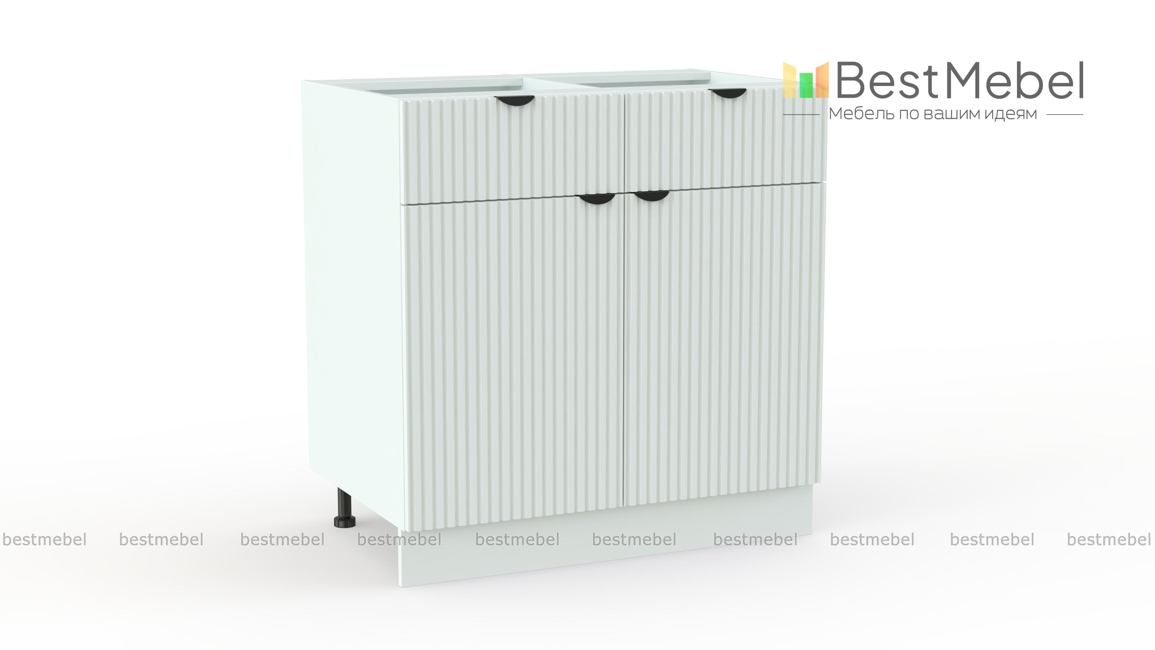 Шкаф нижний с 2-мя дверцами и 2-мя ящиками Альберт BMS - Фото