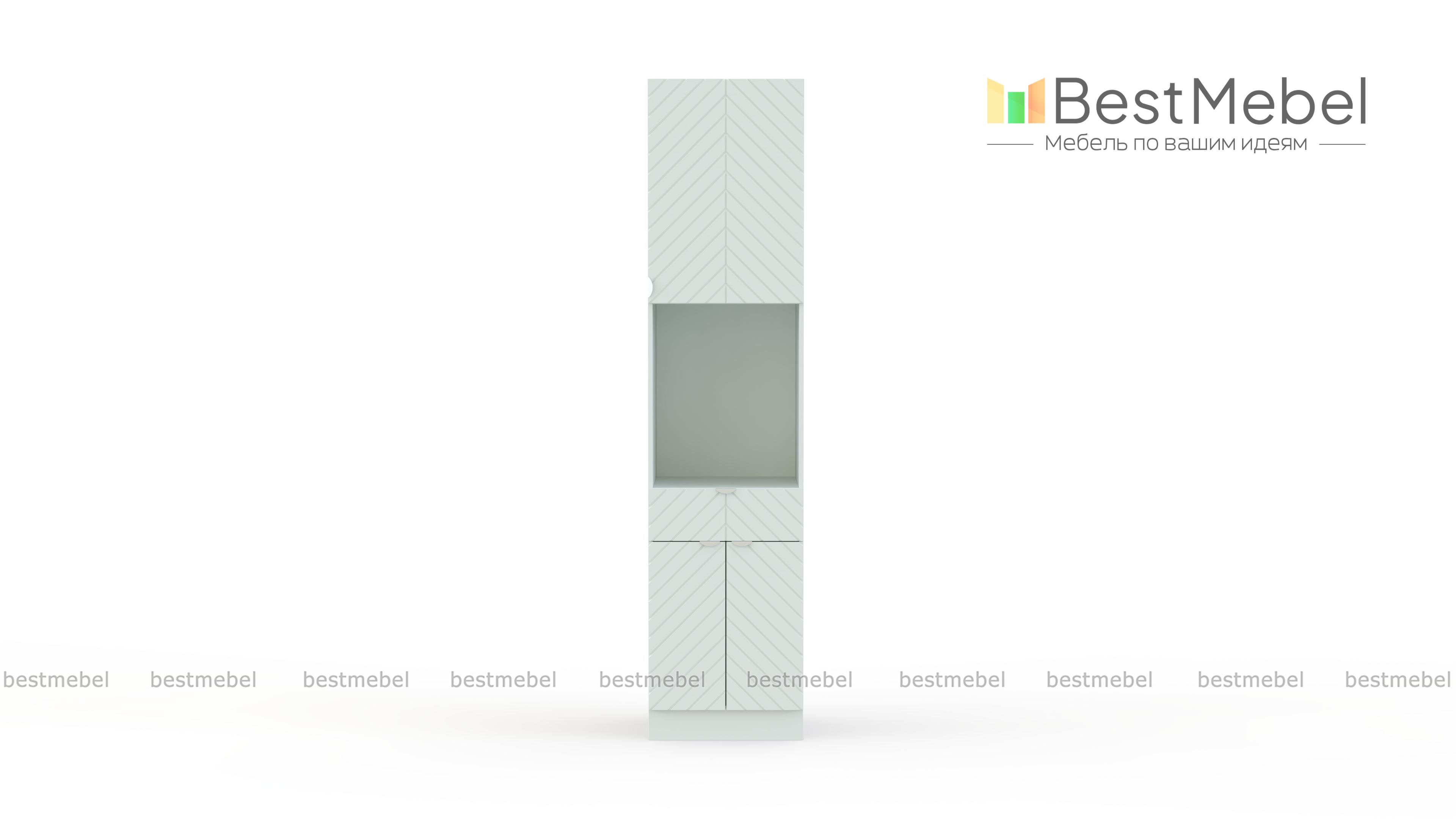 Шкаф-пенал с дверцами и ящиком Анаис BMS - Фото