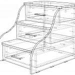 Чертеж Лестница для кровати Олива BMS