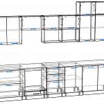 Чертеж Кухня Техно Нью 3,4 BMS