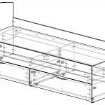 Чертеж Кровать Луч с ящиками BMS