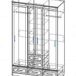 Чертеж Шкаф-купе Милан-2 BMS