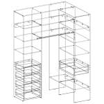 Гардеробная угловая Страйп 2 (1600*2400*1300)