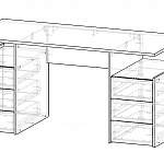Чертеж Письменный стол МБ 22.1 BMS