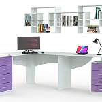 Угловой письменный стол для двоих Прима 172 BMS - Фото 4