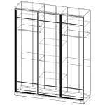 Шкаф-купе Ред BMS(Платье - Белье - Платье (3))