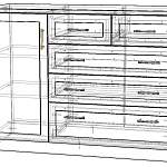 Чертеж Комод №5 МДФ Люкс BMS