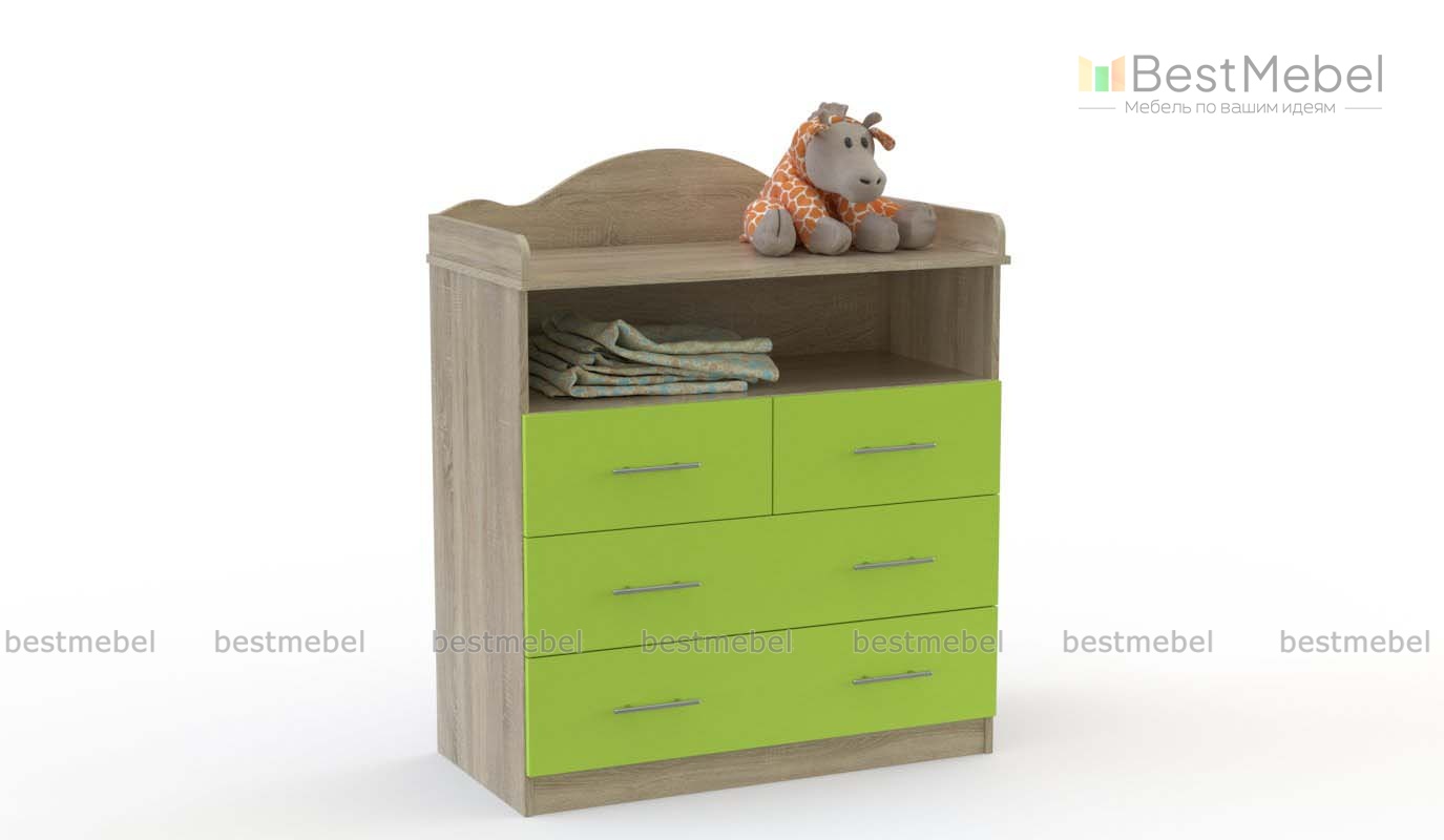 Пеленальный комод Фиалка 4 BMS