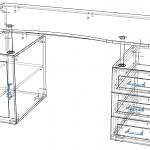 Чертеж Письменный стол Соло 021 BMS