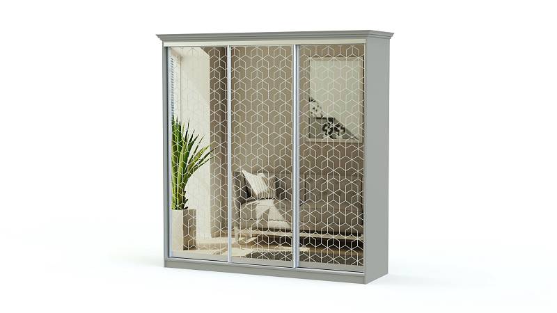 Шкаф-купе Инесса 2 BMS(Платье - Белье - Платье (4 ящика) (3))