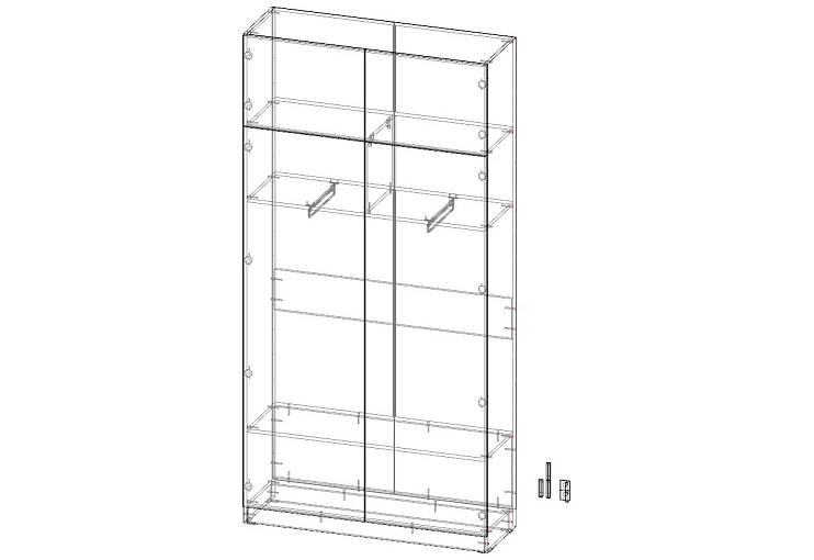 ЭСКИЗ №00000267980 Шкаф распашной Интарс 2А (1200х2400х400)