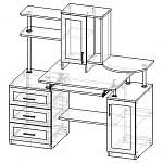 Чертеж Компьютерный стол Премьер BMS