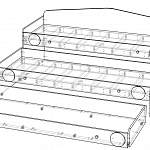 Чертеж Кровать трехъярусная Дора 23 BMS