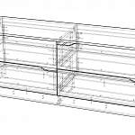 Чертеж Комод Нордли Nordli 23