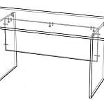 Чертеж Стол для переговоров Ника ОН 102-2 BMS