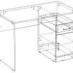Письменный стол Комфорт 11 СК BMS