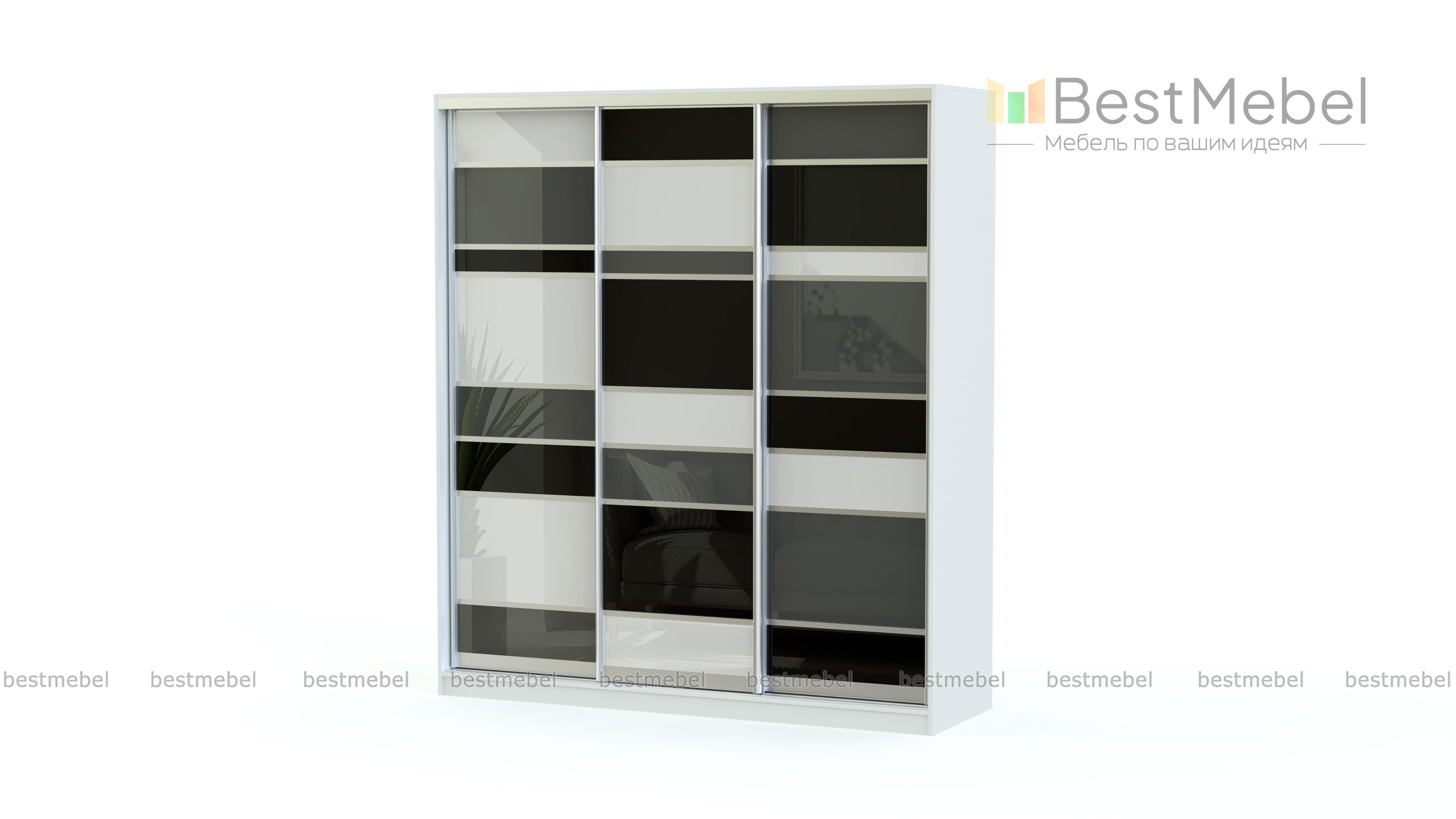 Шкаф-купе Грей 02 BMS