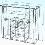 Чертеж Комод Арсал 2D BMS