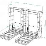 Схема сборки Шкаф-кровать с диваном Сара BMS