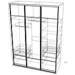 Шкаф-купе Инесса 2 BMS(Платье - Белье - Платье (4 ящика) (3))