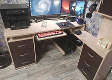 Угловой письменный стол Роберт-20 с надстройкой BMS