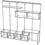 Чертеж Стенка с рабочим местом Опра BMS