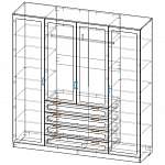 Чертеж Шкаф Комфорт Люкс 4-4 BMS
