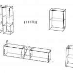 Чертеж Тумба под ТВ подвесная Лори №10 BMS