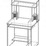 Чертеж Компьютерный стол КСТ-01 BMS