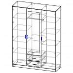 Чертеж Распашной шкаф Фиеста BMS