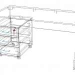 Чертеж Письменный стол Тиса Универсал Вольта BMS